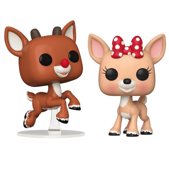 NEW Rudolph the Red Nose Reindeer 60th Anniversary Rudolph & Clarice Funko Pop - Picture 1 of 14